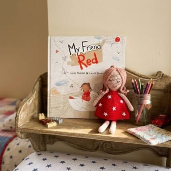 My Friend Red book and Ella crochet doll