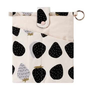Book Pouch-Black Strawberry