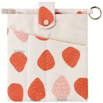 Book Pouch-Pink Strawberry