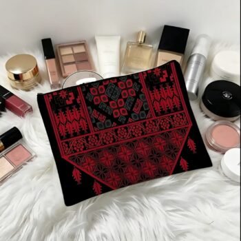 Pouch-Tatreez Printed Red